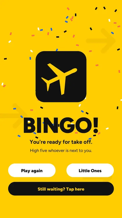 Airport Bingo: real screen 3 from the PDF