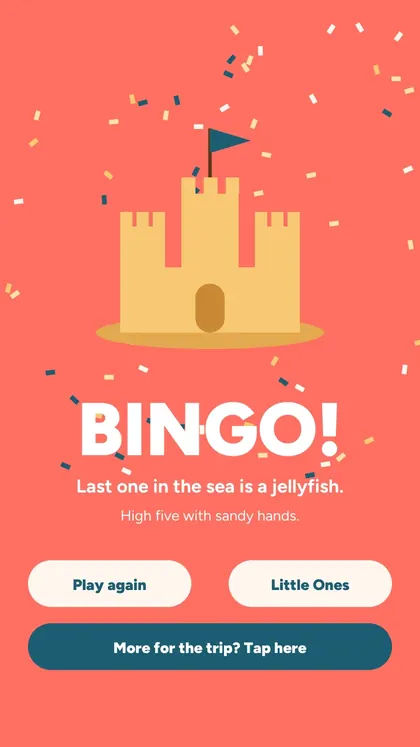 Beach Bingo: real screen 3 from the PDF