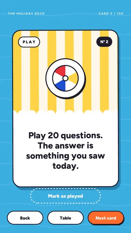 The Holiday Deck: real screen 3 from the PDF