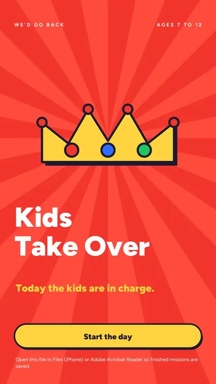 Kids Take Over: cover screen of the game