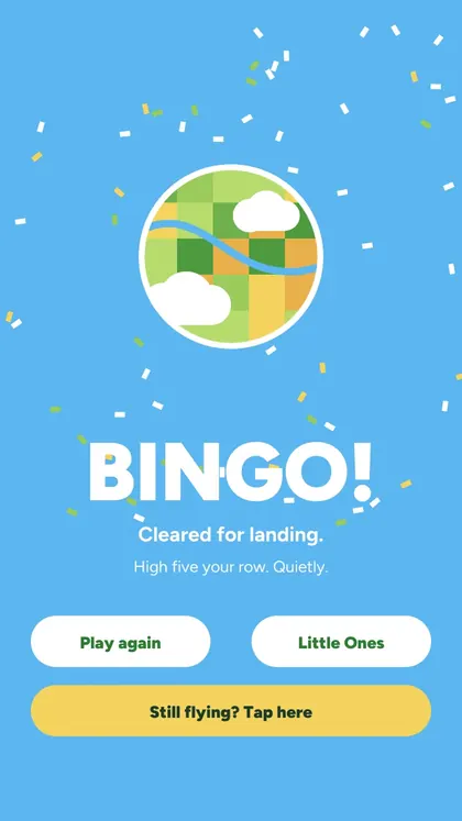 Plane Bingo: real screen 3 from the PDF