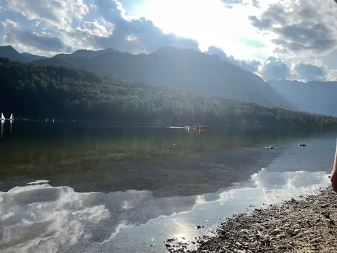 Lake Bohinj mountain reflection, Bohinj, our trip 2023